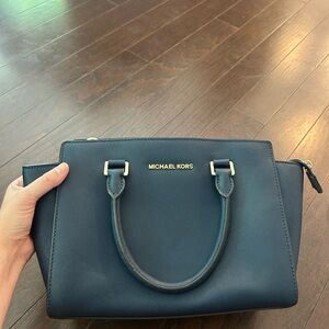 Michael Kors Dark Blue Satchel